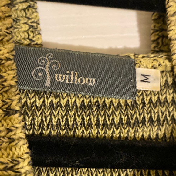 Willow Four Button Cross over Button Cardigan Cable knit Sweater with Hood SZ M - Picture 3 of 6